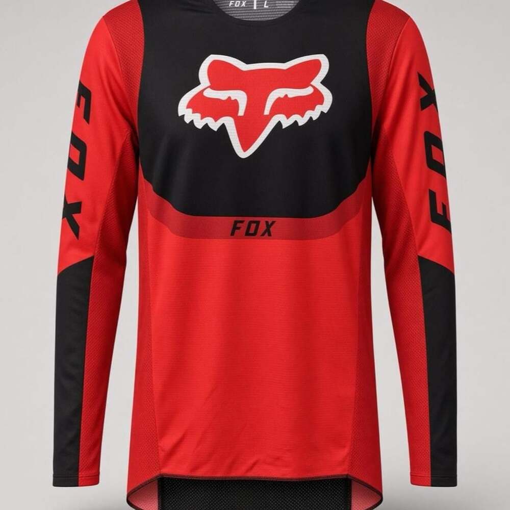 Fox Racing Long Sleeve Jersey Size L Red Black Motocross